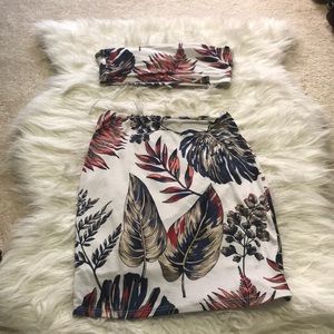 2 piece skirt / tube top